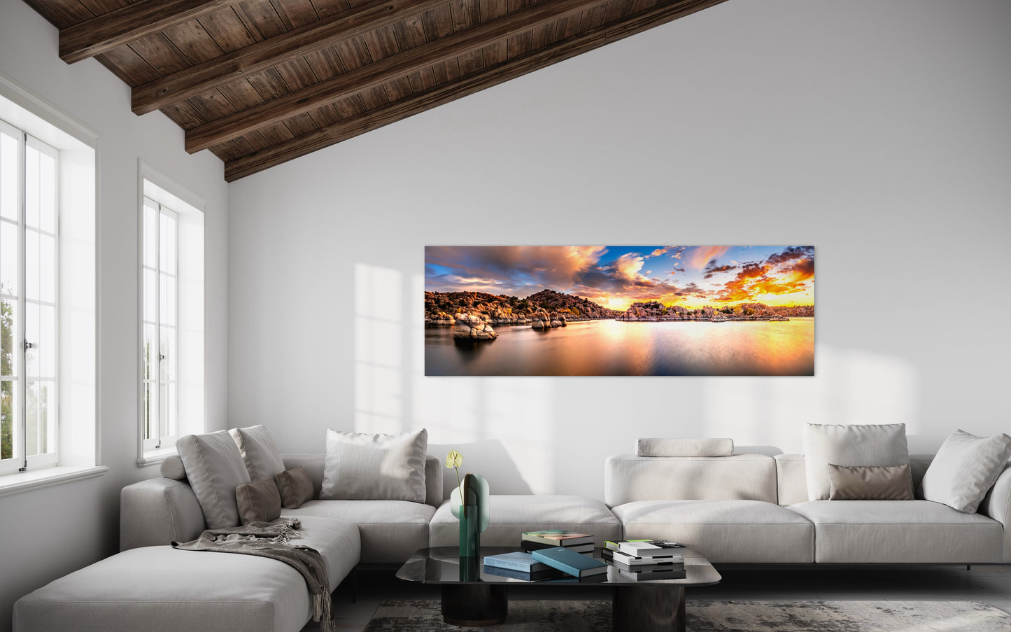 Golden Hour at Watson Lake — Granite Dells Panoramic, Prescott AZ