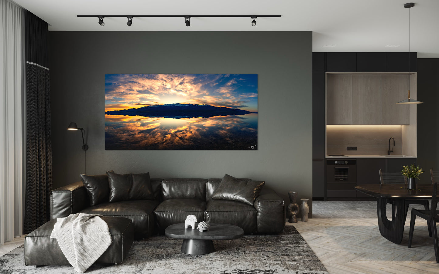 Mirror at Dusk — Panoramic Mountain Reflection