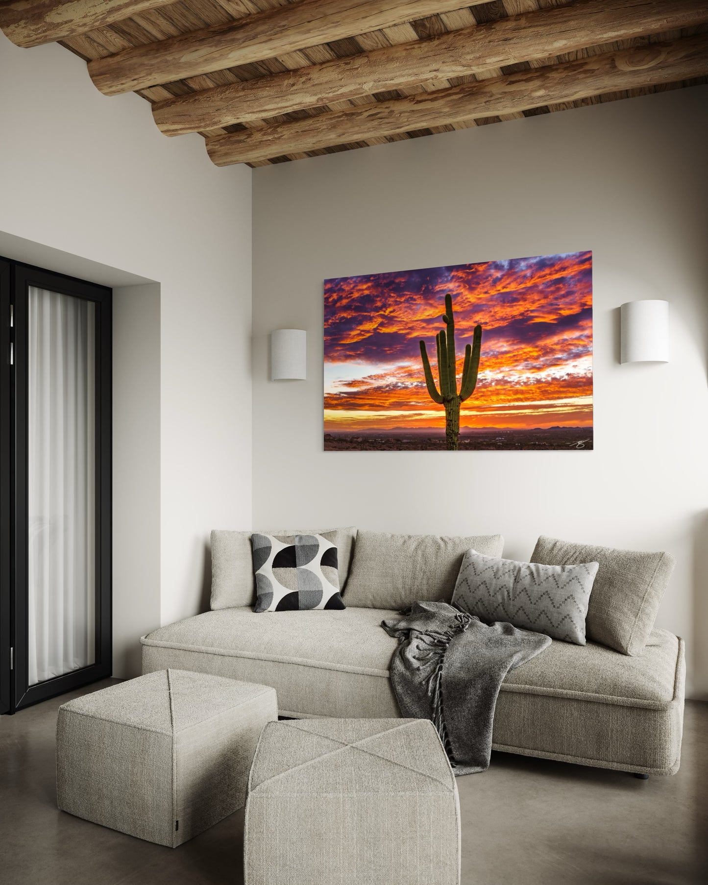 Ember Sky Saguaro — Sonoran Desert Sunset Fine Art Print
