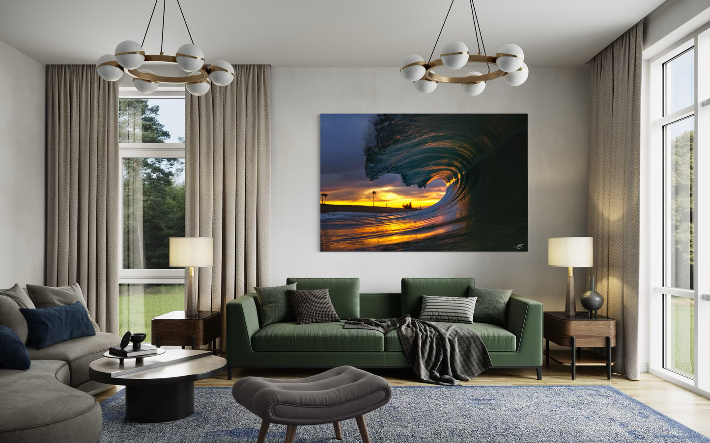 Golden Barrel – California Wave at Sunset