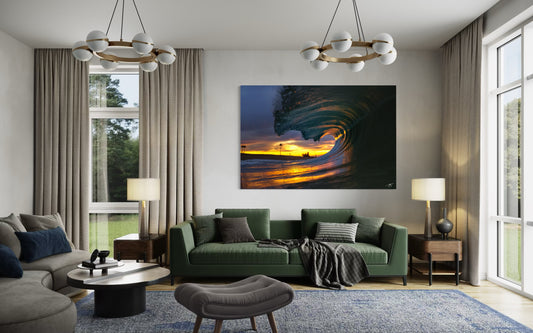 Golden Barrel – California Wave at Sunset