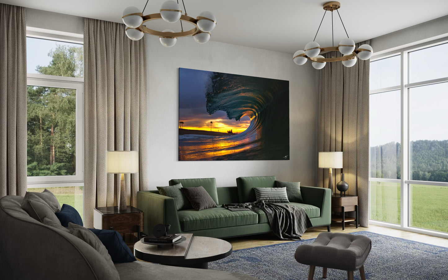 Golden Barrel – California Wave at Sunset