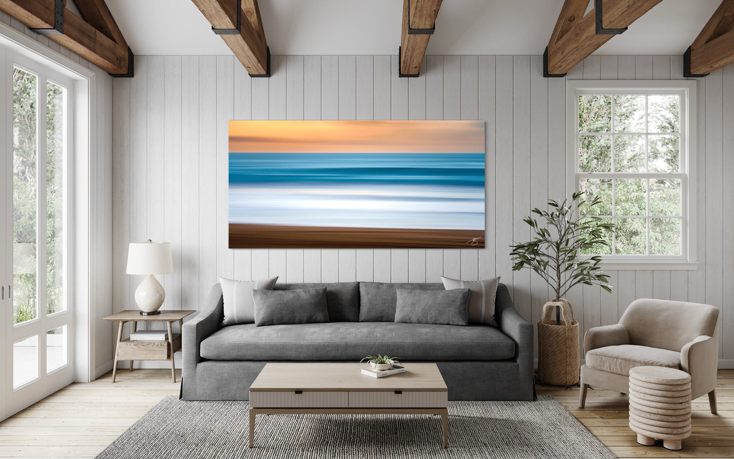 Coastal Strata — Minimalist Seascape Fine Art Print