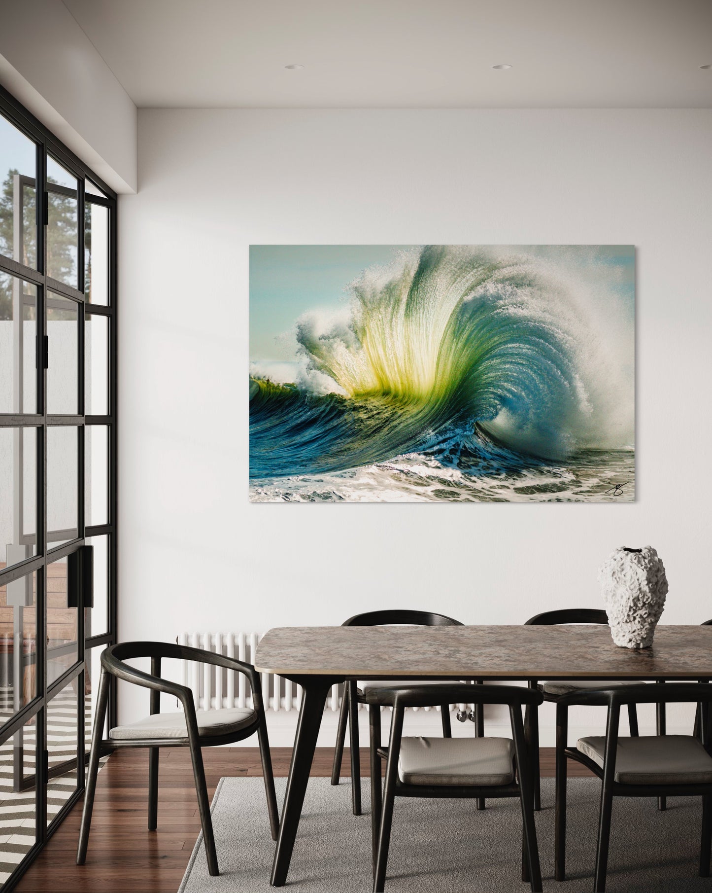 Emerald Fan — Exploding Wave Ocean Fine Art Print