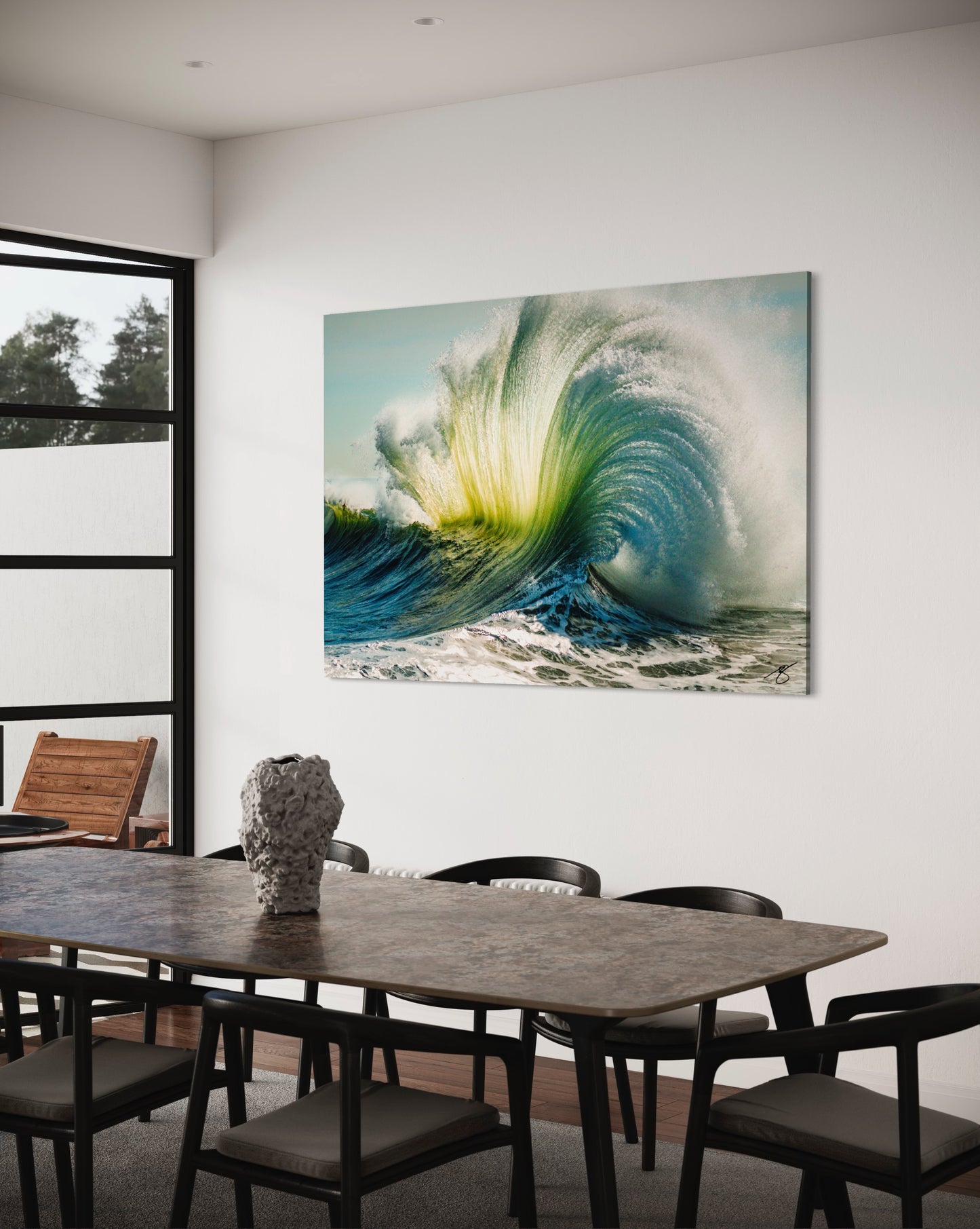 Emerald Fan — Exploding Wave Ocean Fine Art Print