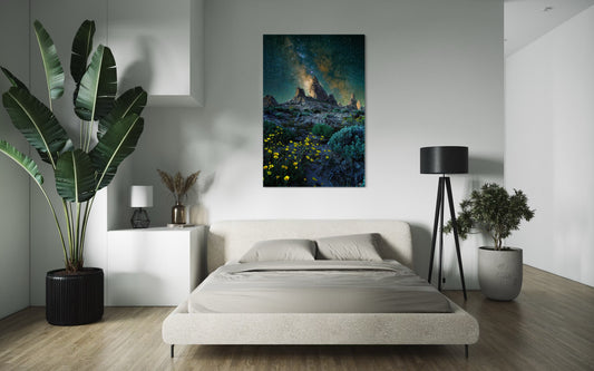 Celestial Bloom – Fine Art Milky Way Desert Photography