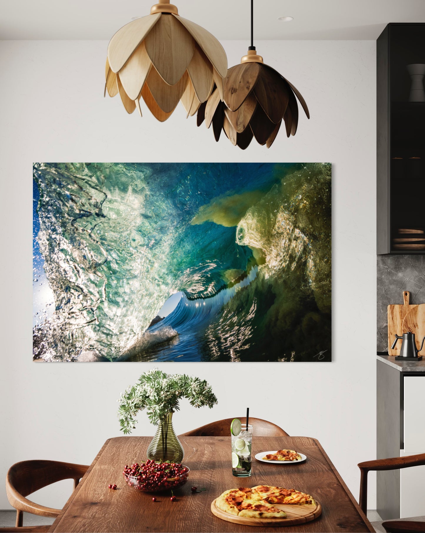 Emerald Barrel — Inside the Wave at Sunrise