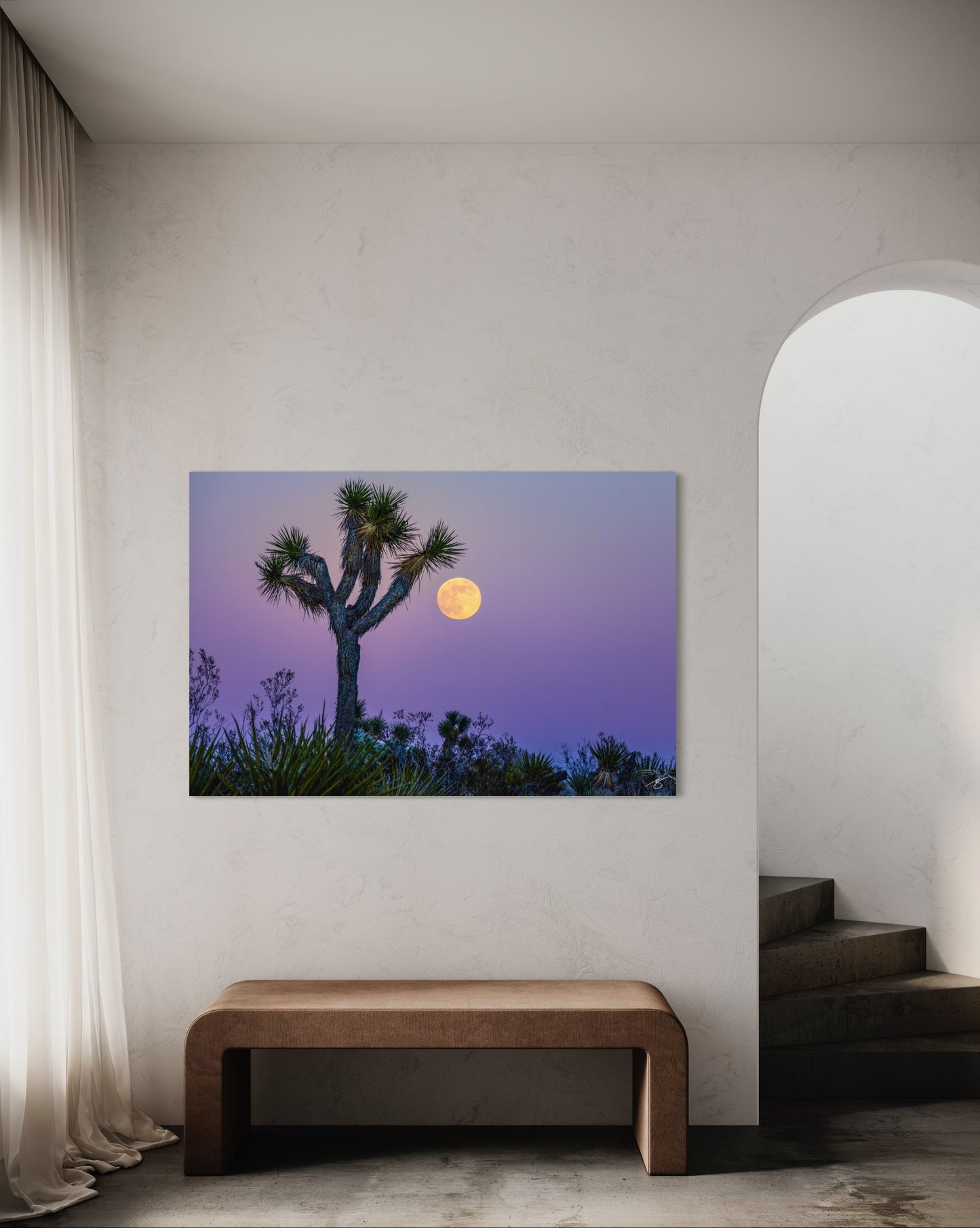 Joshua Tree Moonrise — Desert Twilight Glow