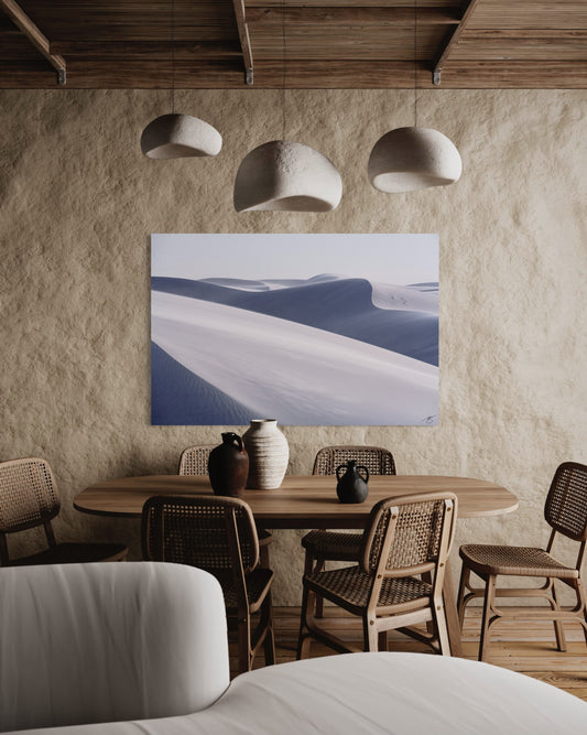 Whispers of Sand — Minimalist Desert Dunes Panoramic Fine Art Print