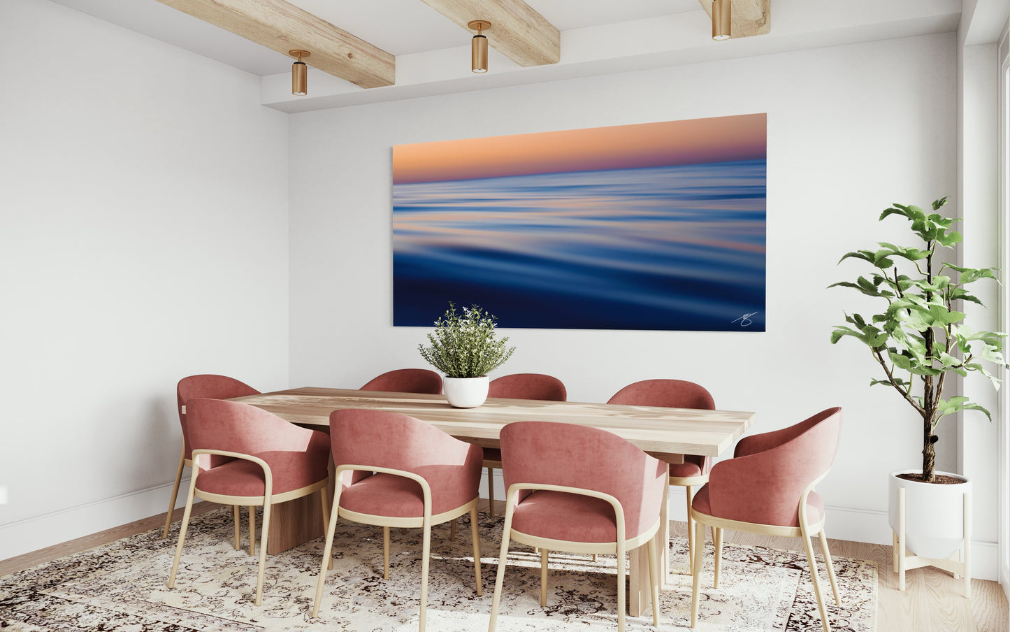 Twilight Drift — Minimalist Ocean Study in Blue