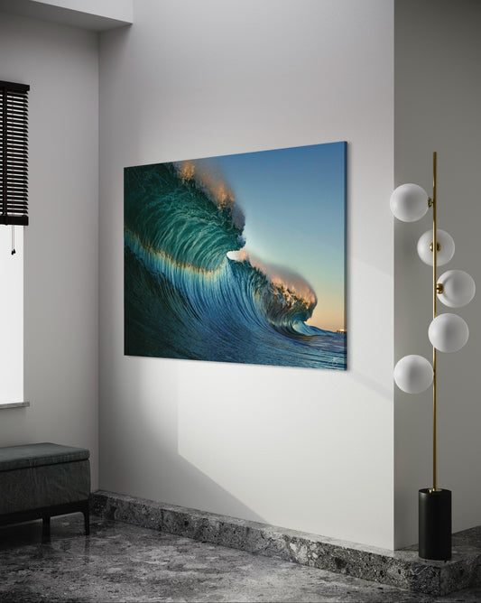 Crest of Dawn — Backlit Emerald Barrel Wave