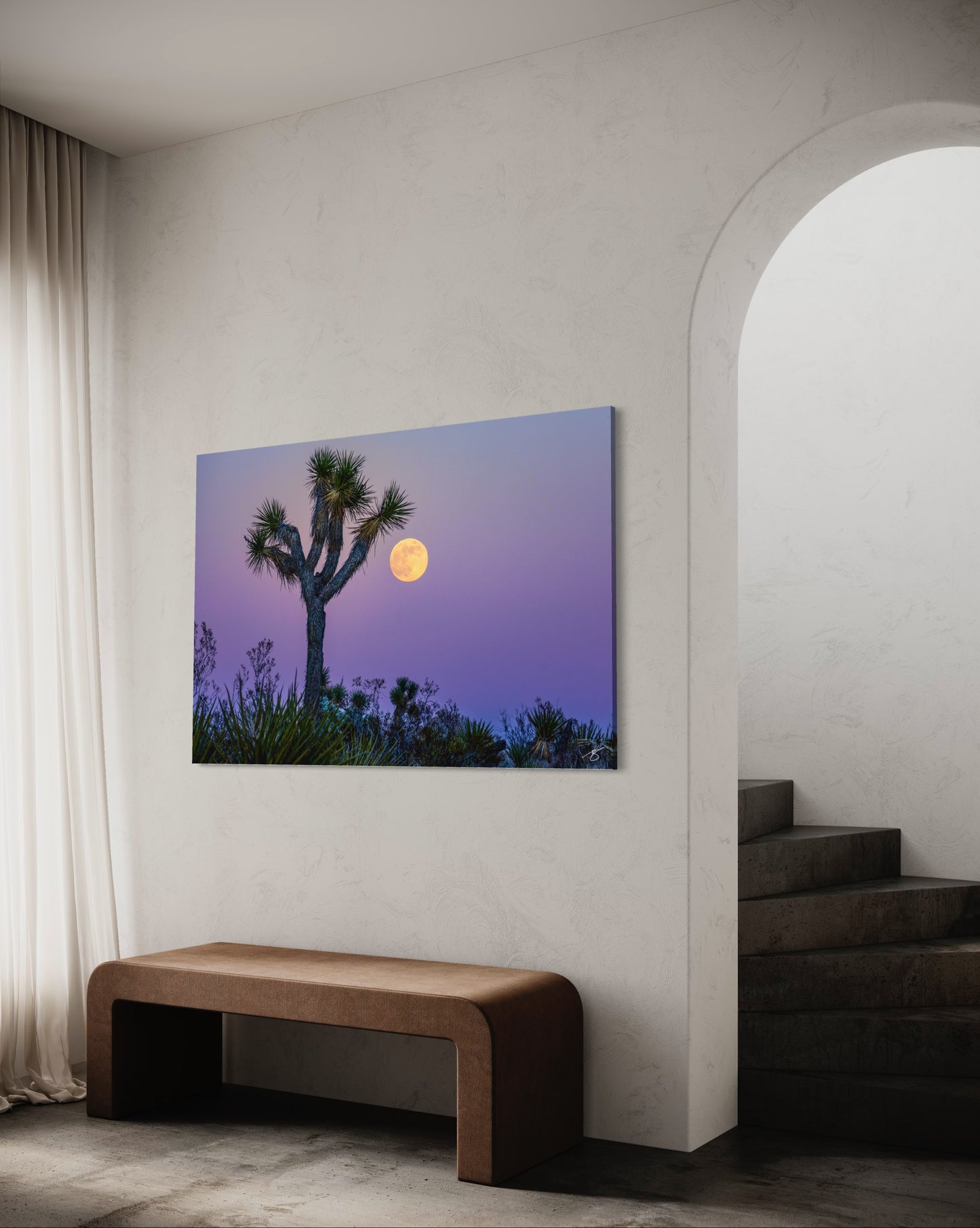 Joshua Tree Moonrise — Desert Twilight Glow