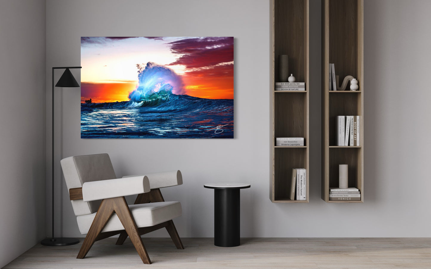 Sunset Impact — Exploding Wave Ocean Fine Art Print