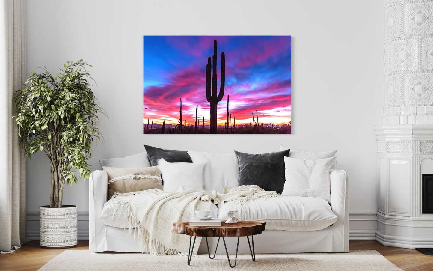 Desert Sentinel at Sunset — Saguaro Fine Art Photography Print
