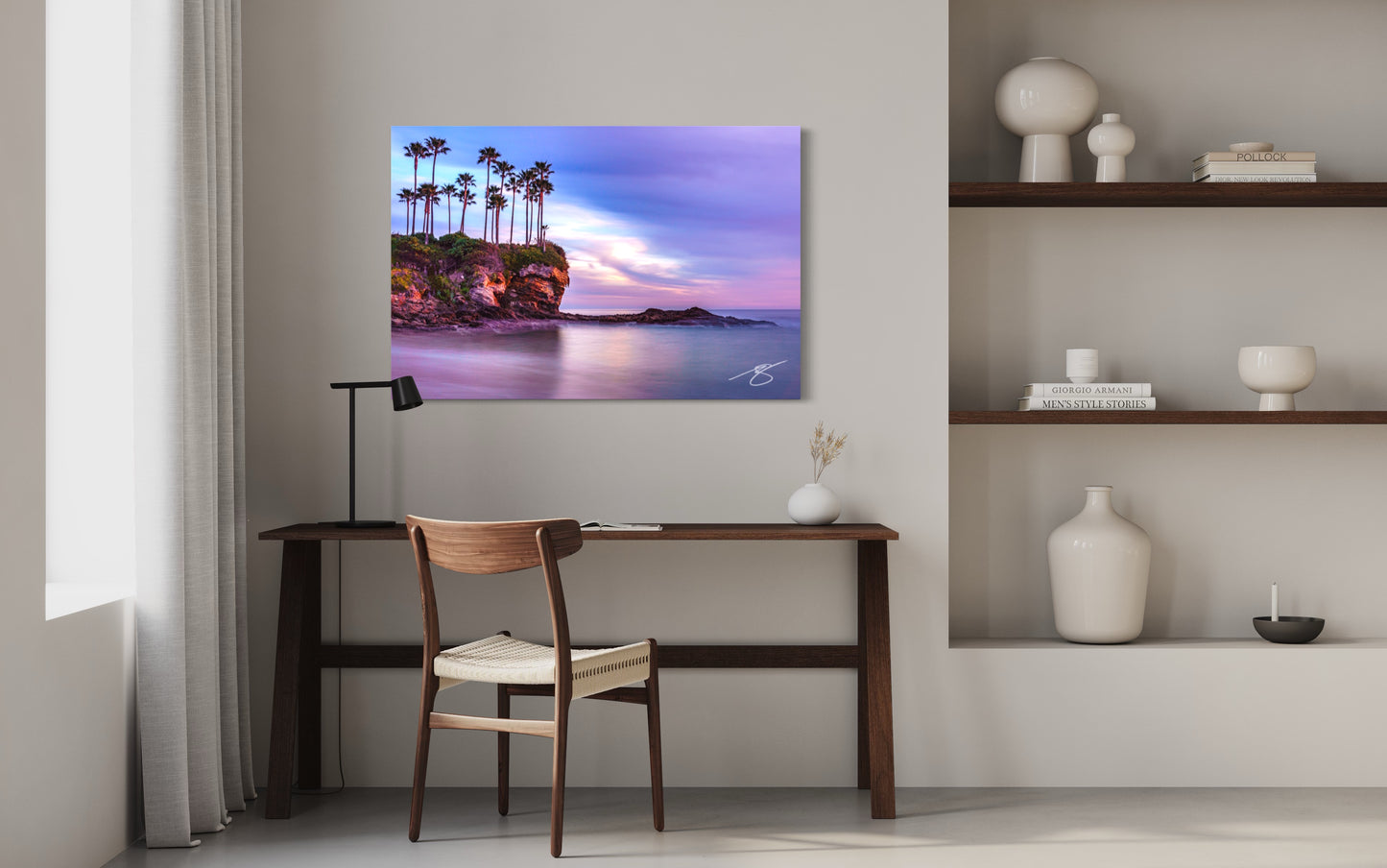 Lavender Cove Calm — Palm Bluff Seascape Fine Art Print