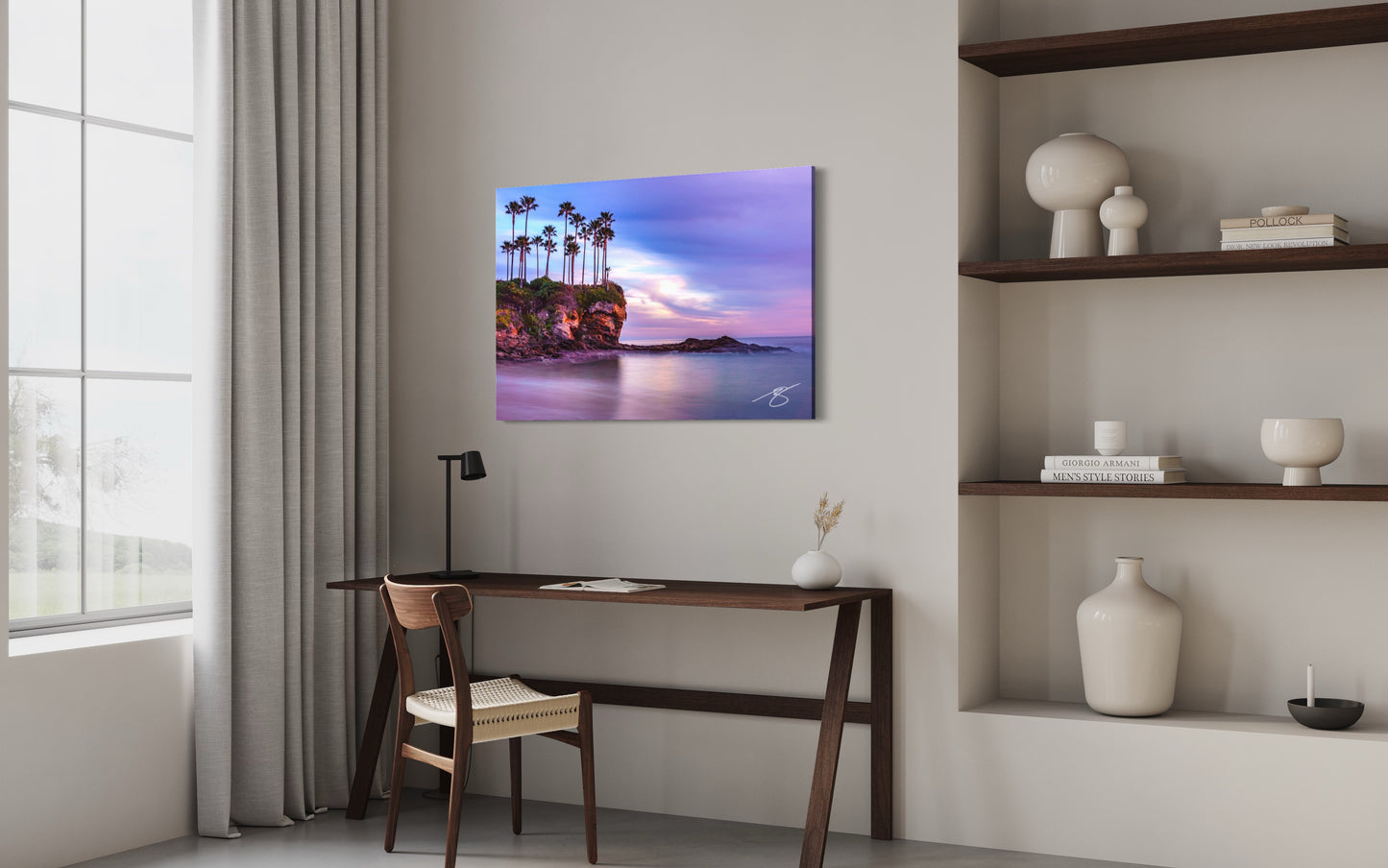 Lavender Cove Calm — Palm Bluff Seascape Fine Art Print