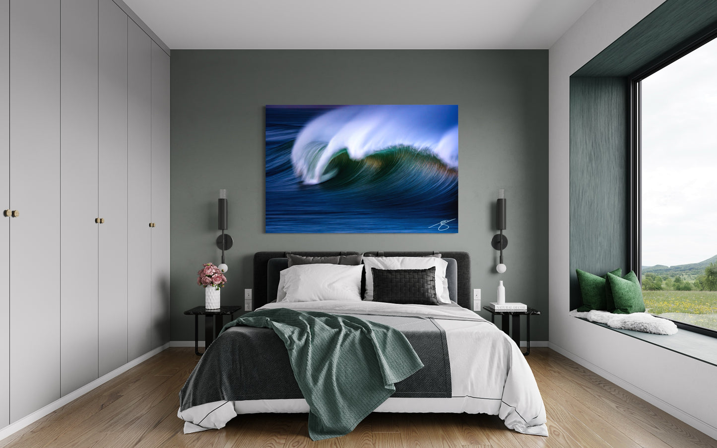 Velvet Motion — Abstract Wave Fine Art Print