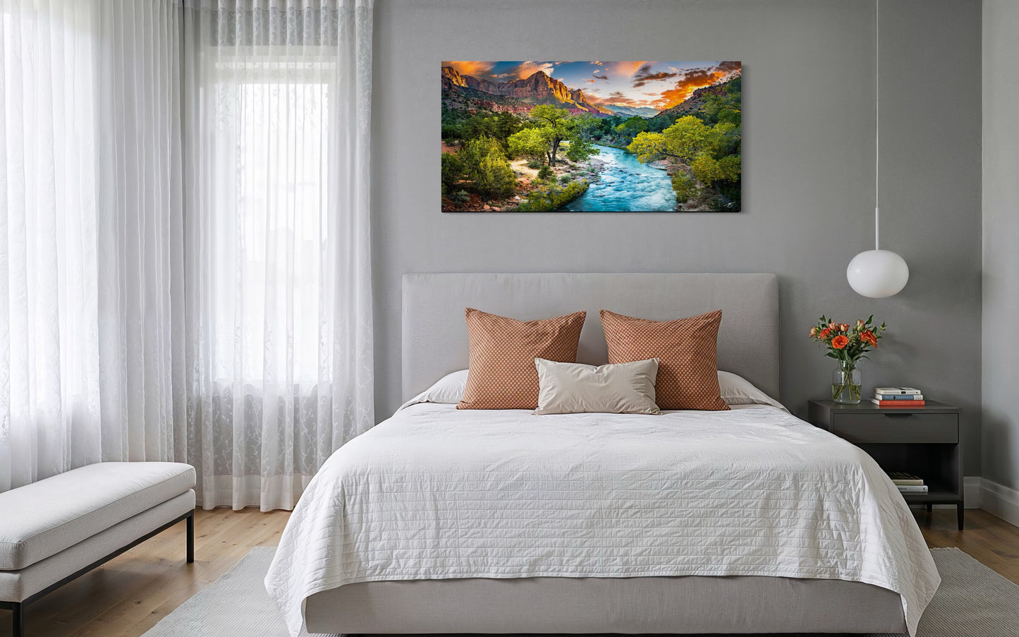 Zion Flow Zion National Park fine art photography displayed as bedroom wall art